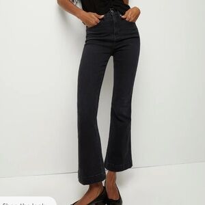 Veronica Beard Denim Jeans Carson Ankle Flare High Rise Black size 27